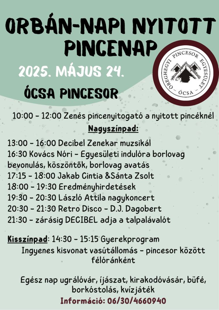 Orbán-napi nyitott pincenap